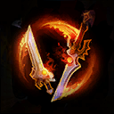 Twin Blades of Fury: Gain Attack Speed, Lose Damage; Basic Attacks reduce Heroic Strike cooldown